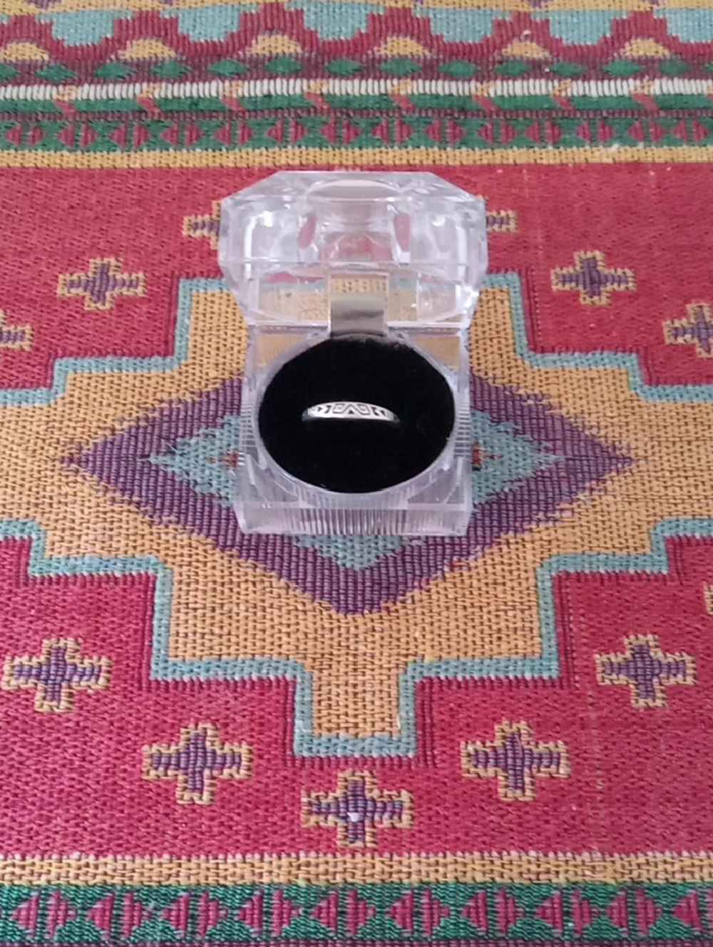 Carolyn Pollack/American West Small Sterling Silver Aztec Tribal Southwest Ring